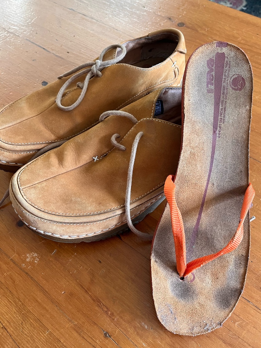 Teva Noosa Waterproof Nubuck  Lace Up Loafers With Flip Flop Insoles for Women